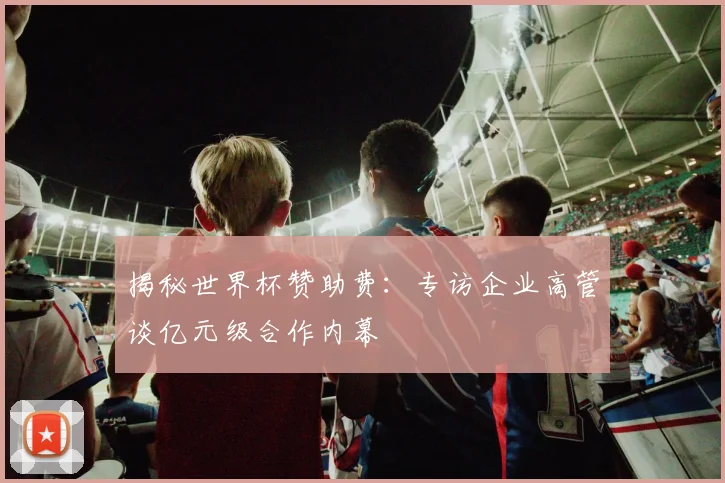 揭秘世界杯赞助费:专访企业高管谈亿元级合作内幕